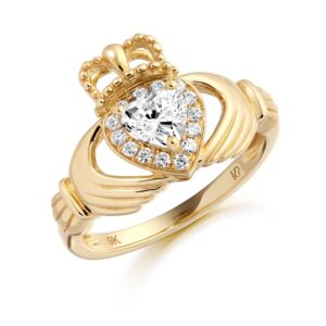 9ct Gold Claddagh Ring-CL28