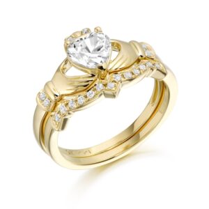 9ct Gold Claddagh Ring Set-CL34