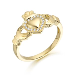 9ct Gold Claddagh Ring-CL32