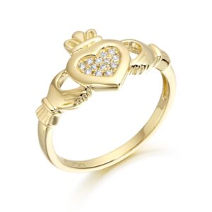 9ct Gold Claddagh Ring-CL33