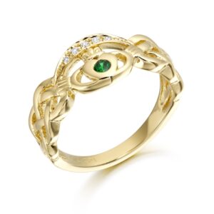 9ct Gold Claddagh Ring with Celtic Knot-CL35