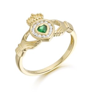 9ct Gold Claddagh Ring-CL38