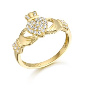9ct Gold Claddagh Ring-CL39