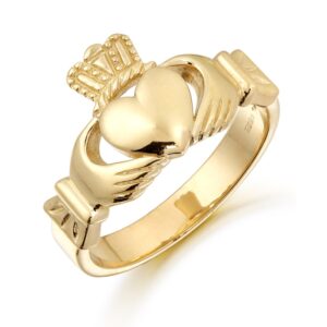 Gold Gents Claddagh Ring-136A