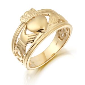 Gold Gents Claddagh Ring-137A