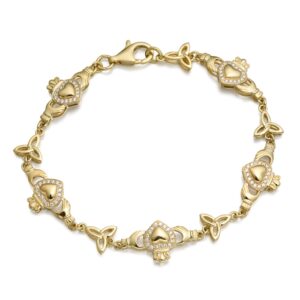 9ct Gold Claddagh Bracelet - CLB32