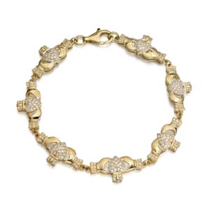 9ct Gold Claddagh Bracelet - CLB39