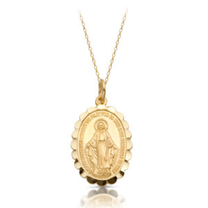 9K Gold Miraculous Medal-MM11