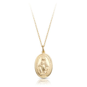 9K Gold Miraculous Medal-MM14