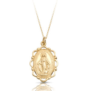 9K Gold Miraculous Medal-MM18