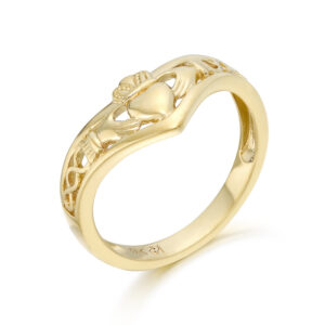 Claddagh Ring with Celtic Knot-CL13