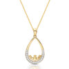 9ct Gold CZ Claddagh Pendant-P060